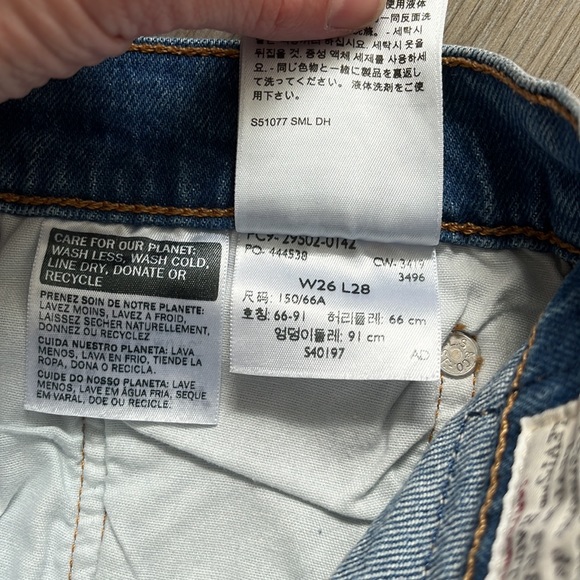 LEVI’s 501 Ankle Jeans Size 26 (L28”), Medium Wash - Picture 11 of 11